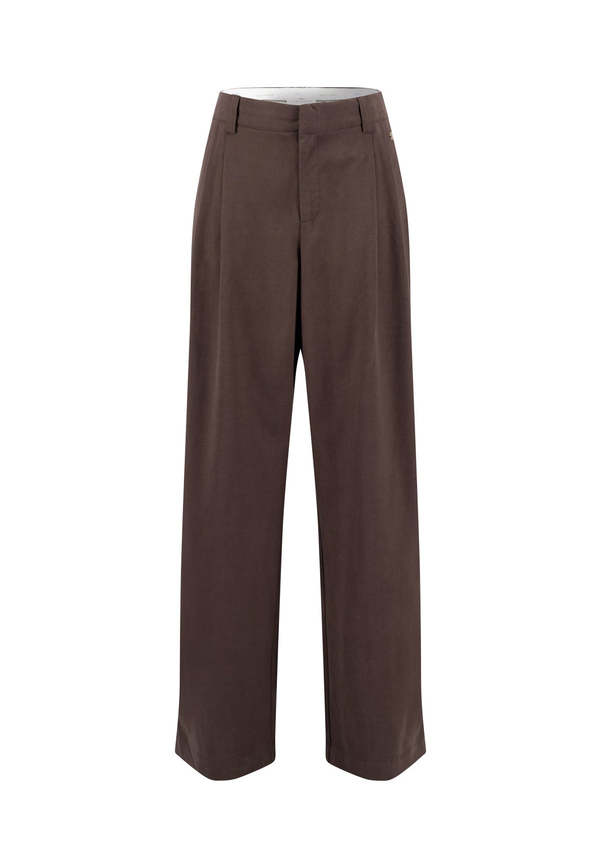 FYNCH HATTON pantalon Tencel Espresso - voorkant