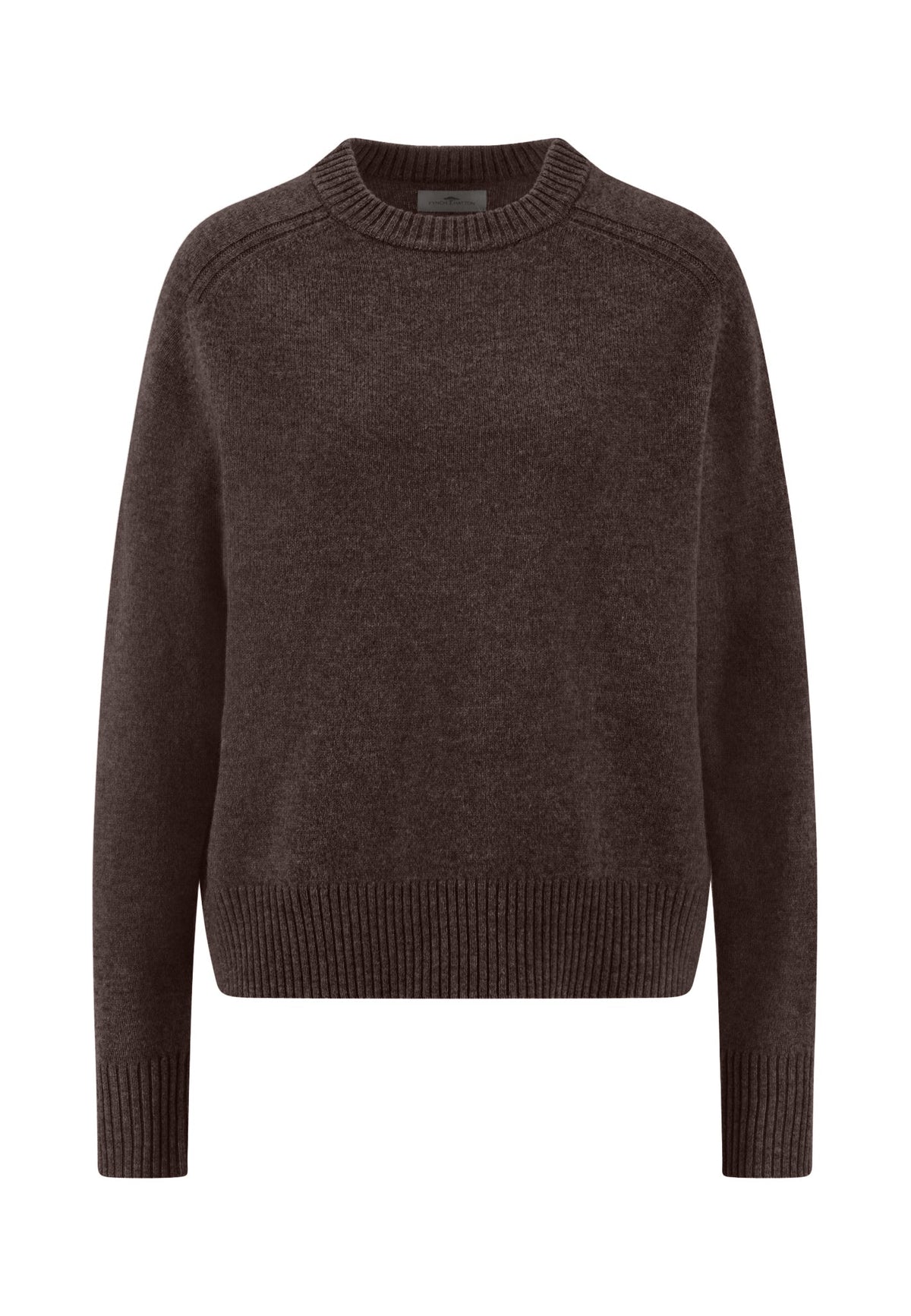 FYNCH HATTON merino pullover Espresso - voorkant