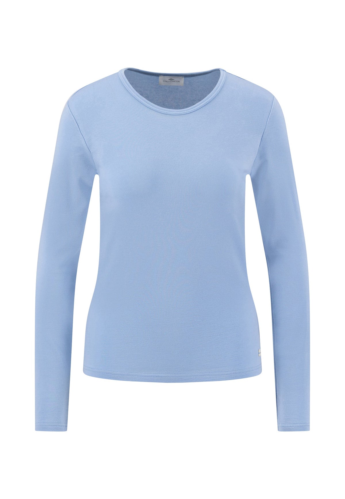 FYNCH HATTON longsleeve ronde hals Powder Blue - voorkant